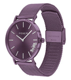 Coach Perry Purple Dial Purple Mesh Bracelet Watch for Women - 14503484