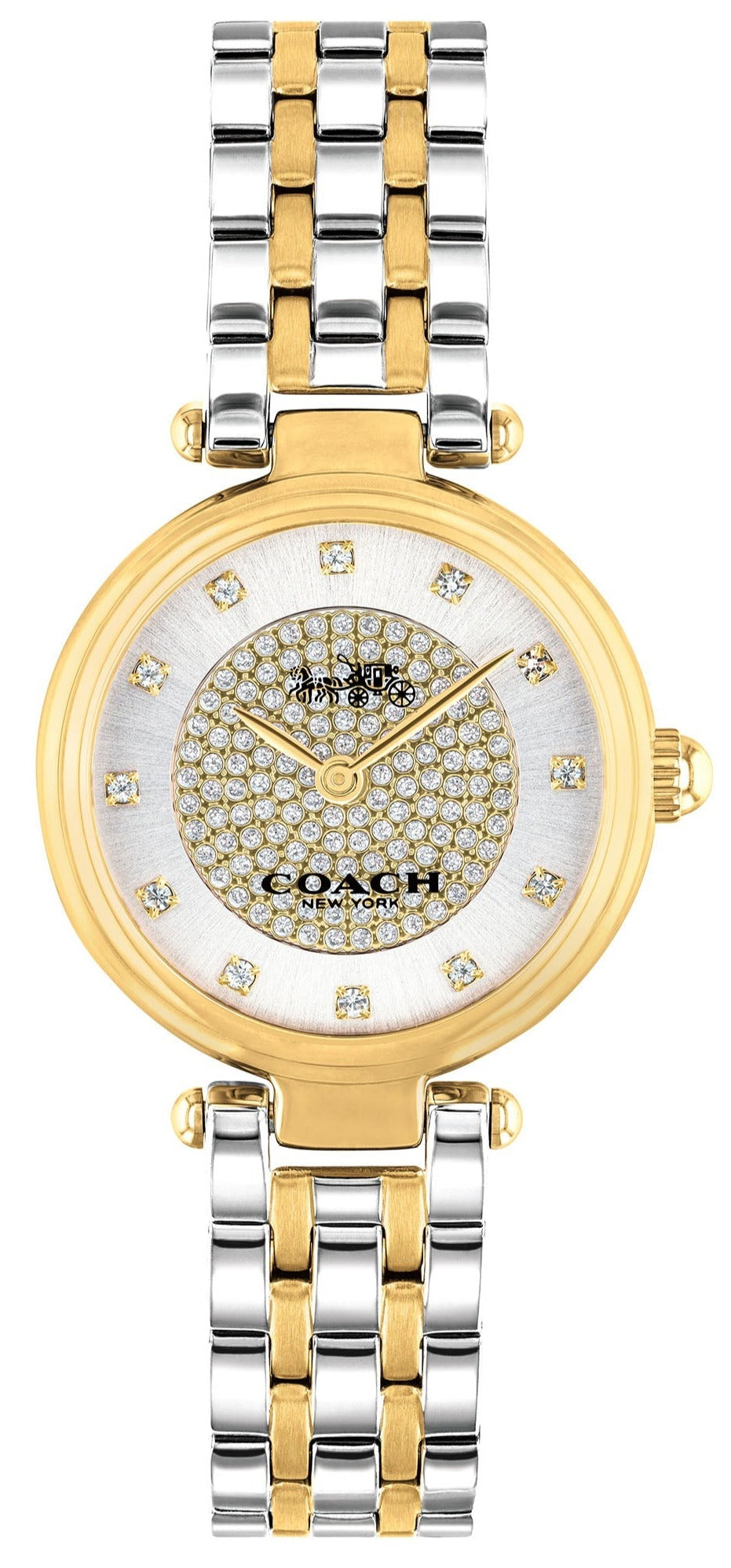 Coach Park Silver Dial Two Tone Steel Strap Watch for Women
