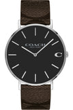 Coach Charles Black Dial Brown Leather Strap Watch for Women - 14602156