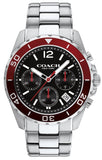 Coach Kent Black Dial Silver Steel Strap Watch for Men - 14602556