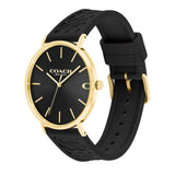 Coach Perry Black Dial Black Leather Strap Watch for Women - 14503333-C