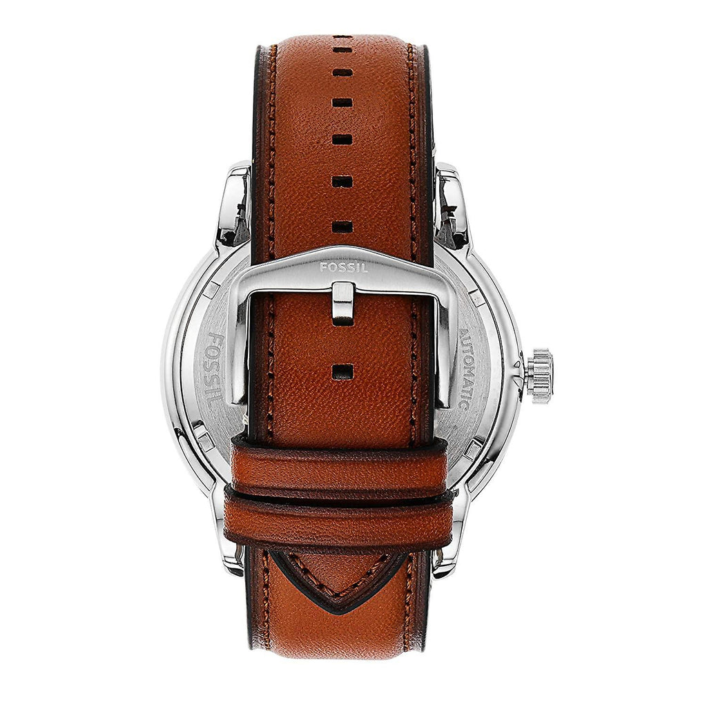 Montre Townsman automatique en cuir brun clair 48 mm - ME3154  Light brown  leather watch, Brown leather strap watch, Brown leather strap