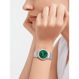 Bvlgari Bvlgari Bvlgari Lady Green Dial Silver Steel Strap Watch for Women - BVLGARI103693