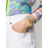 Versace Medusa Lock Icon Quartz White Dial Blue Leather Strap Watch for Women - VEDW00419
