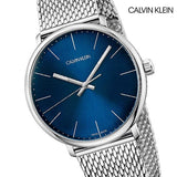 Calvin Klein High Noon Quartz Blue Dial Silver Mesh Bracelet Watch for Men - K8M2112N