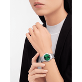 Bvlgari Bvlgari Bvlgari Lady Green Dial Silver Steel Strap Watch for Women - BVLGARI103693