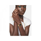 Versace Meander Black Dial Gold Mesh Bracelet Watch for Women - VELW00720