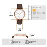 Emporio Armani Dress Quartz White Dial Brown Leather Strap Watch For Men - AR11011