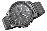 Tommy Hilfiger London Chronograph Grey Dial Grey Mesh Bracelet Watch for Men - 1791530