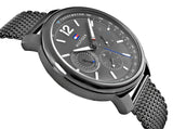 Tommy Hilfiger London Chronograph Grey Dial Grey Mesh Bracelet Watch for Men - 1791530