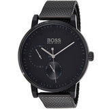 Hugo Boss Oxygen Black Dial Black Mesh Bracelet Watch for Men - 1513636