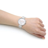 Hugo Boss Flawless Chronograph Silver Dial Silver Steel Strap Watch for Women - 1502530