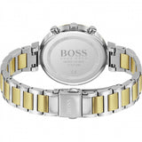 Hugo Boss Flawless Chronograph Silver Dial Two Tone Steel Strap Watch for Women - 1502550