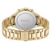 Hugo Boss Hera White Dial Gold Steel Strap Watch for Women - 1502628