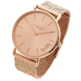 Coach Perry Rose Gold Dial Rose Gold Mesh Bracelet Watch for Women - 14503343