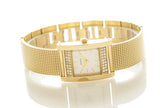 Guess Nouveau Diamonds Gold Dial Gold Mesh Bracelet Watch for Women - W0127L2