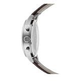 Hugo Boss Aeroliner Chronograph Quartz Grey Dial Brown Leather Strap Watch For Men - HB1512570