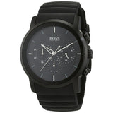 Hugo Boss Modern Black Dial Black Rubber Strap Watch for Men - 1512639