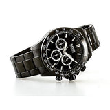 Hugo Boss Ikon Chronograph Black Dial Black Steel Strap Watch for Men - 1512961