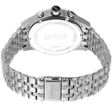 Hugo Boss Jet Black Dial Silver Steel Strap Watch for Men - 1513383