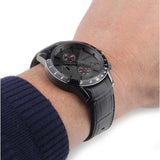 Hugo Boss Rafale Chronograph Grey Dial Black Leather Strap Watch For Men - HB1513445