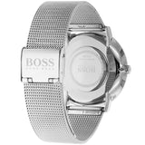 Hugo Boss Jackson Quartz Black Dial Silver Mesh Bracelet Watch For Men - 1513514