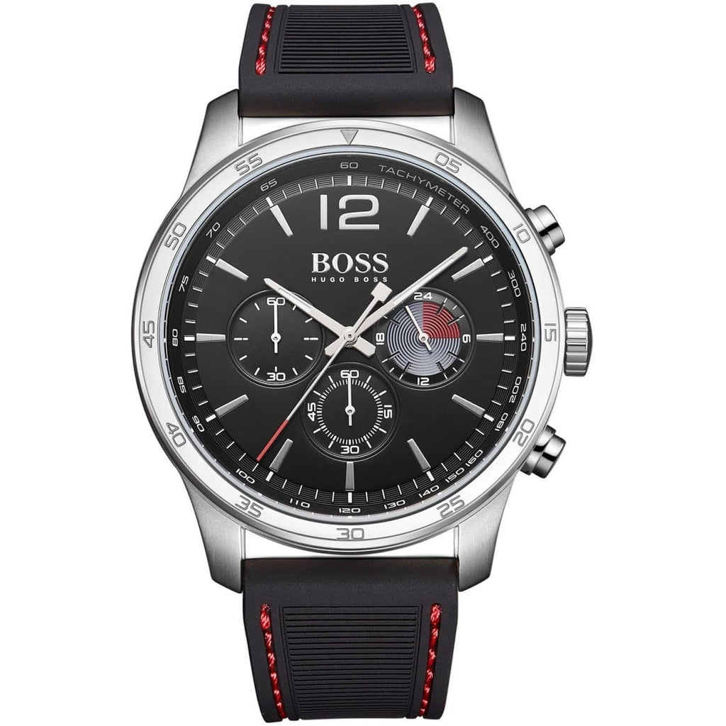 Hugo Boss Professional Black Dial Black Silicone Strap Watch for Men - 1513525