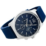 Hugo Boss Professional Chronograph Blue Dial Blue Silicone Strap Watch for Men - 1513526