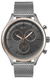 Hugo Boss Companion Chronograph Grey Dial Silver Mesh Bracelet Watch For Men - 1513549