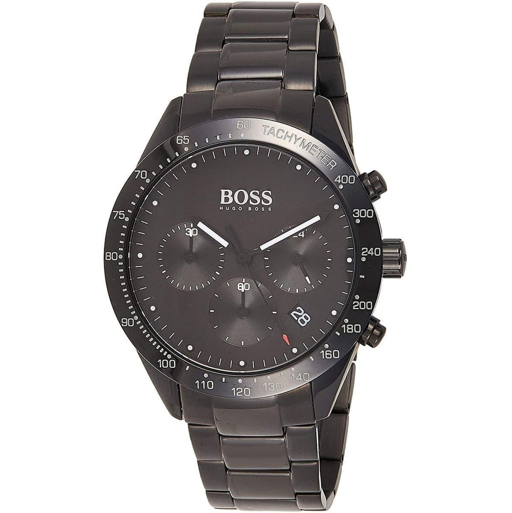 Hugo Boss Talent Black Ceramic Dial Black Steel Strap Watch for Men