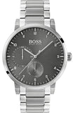 Hugo Boss Oxygen Grey Dial Silver Steel Strap Watch for Men - 1513596