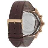 Hugo Boss Grand Prix Blue Dial Brown Leather Strap Watch for Men - 1513604