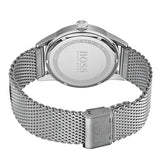 Hugo Boss Legacy Grey Dial Silver Mesh Bracelet Watch for Men - 1513673