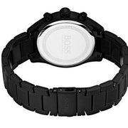 Hugo Boss Grand Prix Chronograph Black Dial Black Steel Strap Watch for Men - 1513676