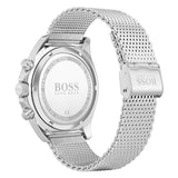 Hugo Boss Ocean Edition Black Dial Silver Mesh Strap Watch for Men - 1513742