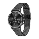 Hugo Boss Integrity Black Dial Black Mesh Bracelet Watch for Men - 1513813