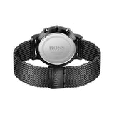 Hugo Boss Integrity Chronograph Black Dial Black Mesh Bracelet Watch for Men - 1513813