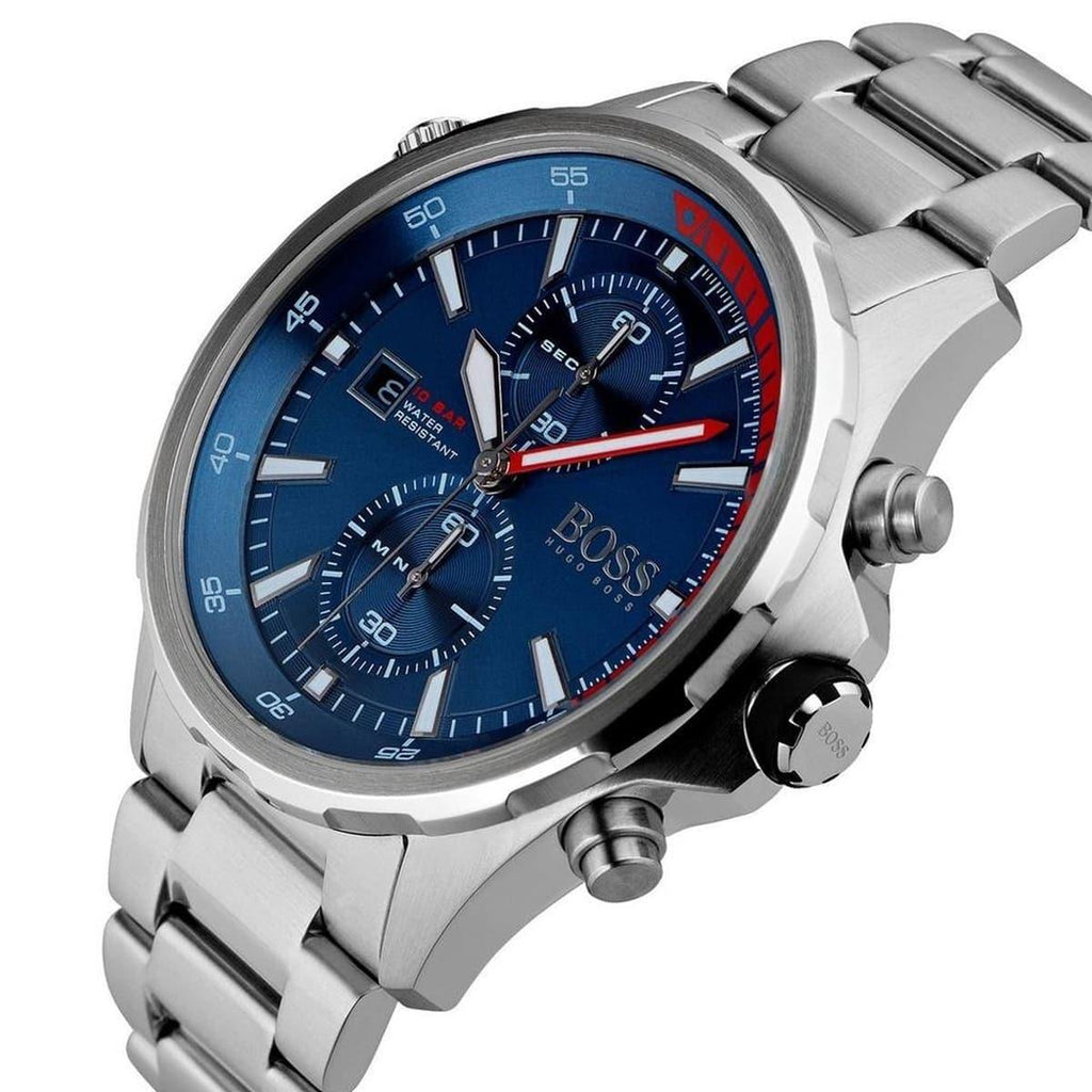 Hugo Boss Globetrotter Reloj con correa de acero plateada y esfera