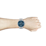 Hugo Boss Associate Blue Dial Silver Steel Strap Watch for Men - 1513269