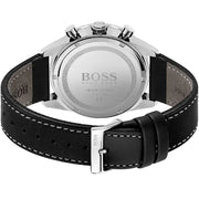 Hugo Boss Pilot Edition Chronograph Black Dial Black Leather Strap Watch for Men - 1513853