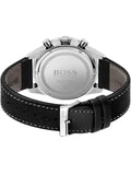 Hugo Boss Pilot Edition Black Dial Black Leather Strap Watch for Men - 1513853