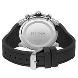 Hugo Boss Distinct Black Dial Black Rubber Strap Watch for Men - 1513855