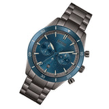 Hugo Boss Santiago Blue Dial Grey Steel Strap Watch for Men - 1513863