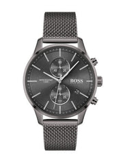 Hugo Boss Associate Chronograph Grey Dial Grey Mesh Bracelet Watch for Men - 1513870
