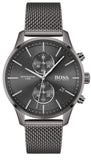 Hugo Boss Associate Grey Dial Grey Mesh Bracelet Watch for Men - 1513870