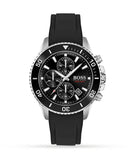 Hugo Boss Admiral Black Dial Black Silicone Strap Watch for Men - 1513912