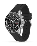 Hugo Boss Admiral Black Dial Black Silicone Strap Watch for Men - 1513912
