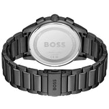 Hugo Boss Dapper Chronograph Black Dial Black Steel Strap Watch For Men - 1513929