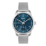 Hugo Boss Sophio Blue Dial Silver Mesh Bracelet Watch for Men - 1513942