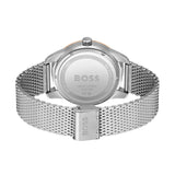 Hugo Boss Sophio Black Dial Silver Mesh Bracelet Watch for Men -1513961